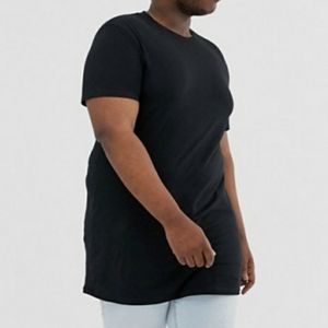 ASOS DESIGN 5XL Black plus super longline t-shirt